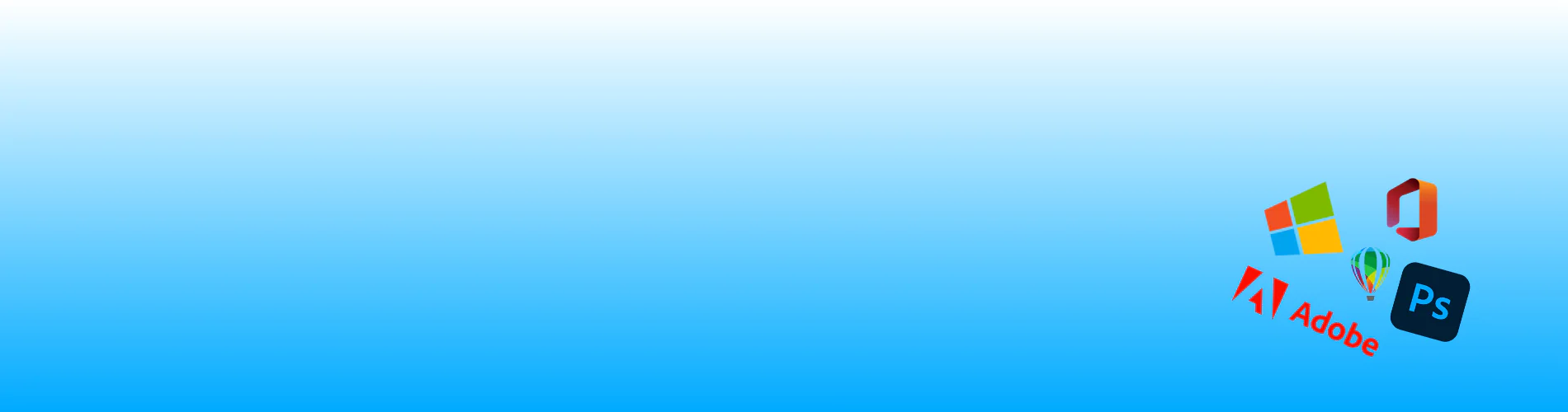 blue gradient electronic sales promotion banner CorelDraw Graphics Suite 2025 & Office 365 I MAC